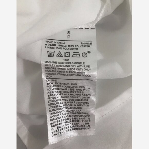 BANANA REPUBLIC Polka Dot Chiffon Skirt NWT Small Black White - Picture 8 of 8